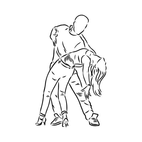 Premium Vector Latin Dance Couple Coloring Book Vector Illustration