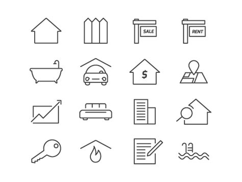 Real Estate Icons (Vector)