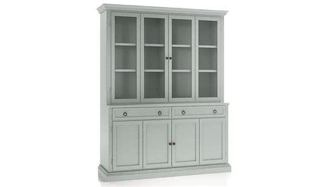 Cameo Blue Gray Wood Glass 2 Piece Entertainment Center