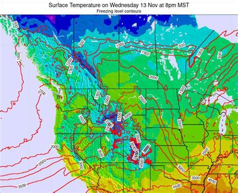 Montana Surface Temperature on Thursday 28 Mar at 3am MDT