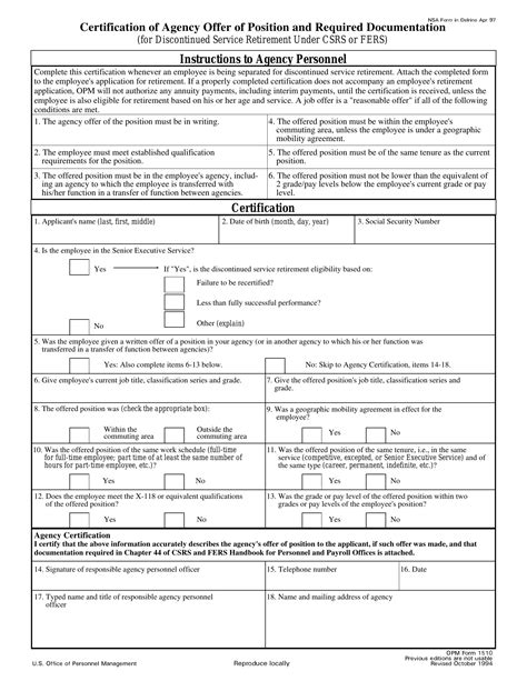 Opm Form Fill Out Printable Pdf Forms Online