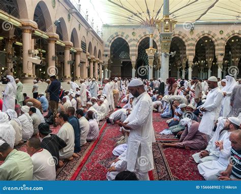 Muslims Prayer In Nabawi Mosque Editorial Photography Image Of