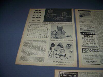 VINTAGE FOX 049 FAI SPECIAL R C ENGINE DETAILS SPECS GRAPH RARE