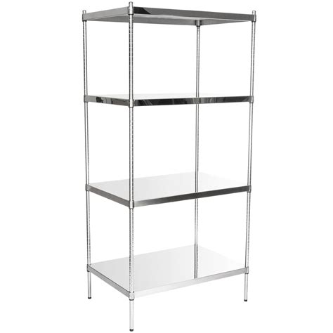 Regency X Nsf Stainless Steel Solid Shelf Kit With Posts