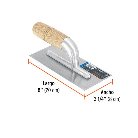 Llana Mini 8 Canto Recto 6 Remaches Mgo Madera Truper Llanas 103037