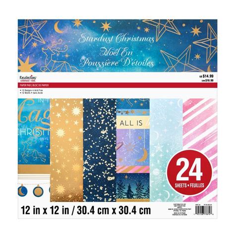 Stardust Christmas Paper Pad By Recollections 12 X 12 In 2022