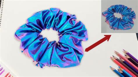 How To Draw A Scrunchie With Pencil Colours Time Lapse Video Arttrend 2020 Youtube