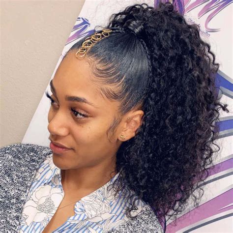 African American Curly Ponytail Hairstyles - Beard And Hair Don't Match