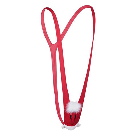 Men S Christmas Reindeer Mankini G String Novelty Suspender Sexy Thong