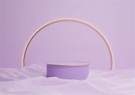 Light Pastel Lavender Purple D Rendering Luxurious Product Display