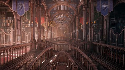 Hogwarts Library by Jefferson Bacquey – Dungeons & Toast