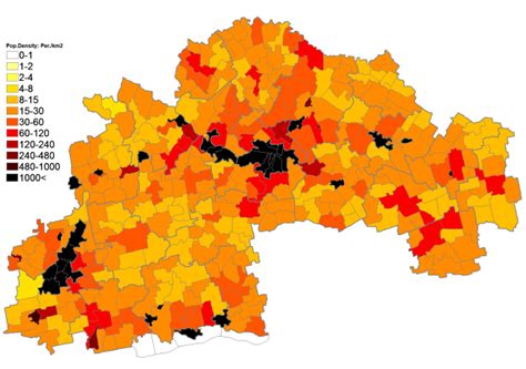 Ukraine Population Density Map