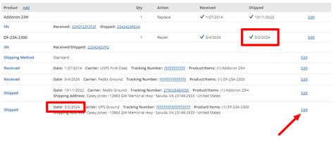 changing shipment date supportsync  portal