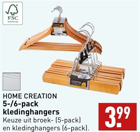 HOME CREATION 5 6 Pack Kledinghangers Aanbieding Bij ALDI