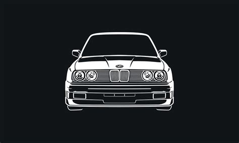 Bmw E30 Svg Clipart Vector Clip Art Graphics Image Cut For Etsy