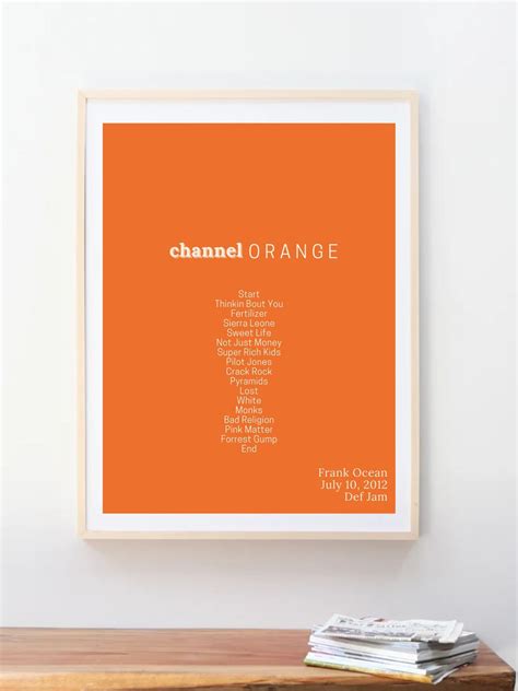 Frank Ocean channel Orange Album Cover Wall Art - Etsy