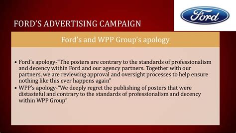 Ford’s Advertising Campaign An Insight Into The Controversial Campaign