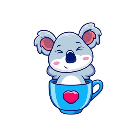 Premium Vector Cute Polar Bear Wearing Blanket And Drink Hot Coffee Cup Cartoon