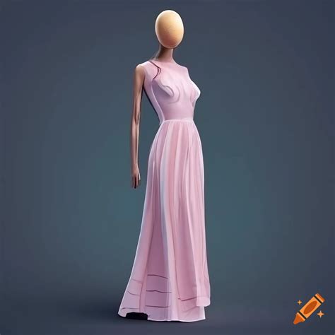 3d Rendering Of A Detailed Maxi Dress