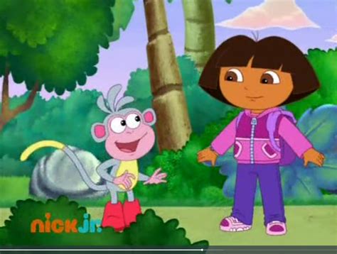 Dora Looking At Boots Blank Template Imgflip