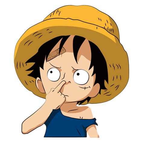 One Piece Monkey D Luffy Picking Nose Sticker Sticker Mania