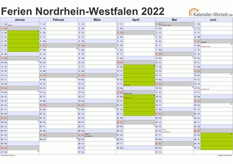 Ferien Nordrhein Westfalen 2022 Ferienkalender Zum Ausdrucken