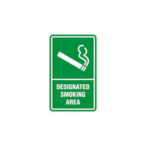 Premium Vector Designated Smoking Area Sign Vector Template