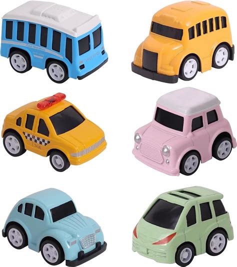 JOYIN 18 Piece Pull Back City Cars And Trucks Toy Vehicles Set Model