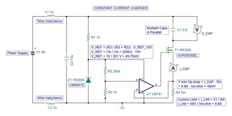 TINA Spice LM741 LM741 For Constant Current Source Simulation