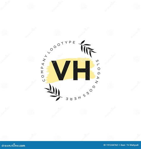 VH Letter Logo Icon Design Template Elements Stock Vector