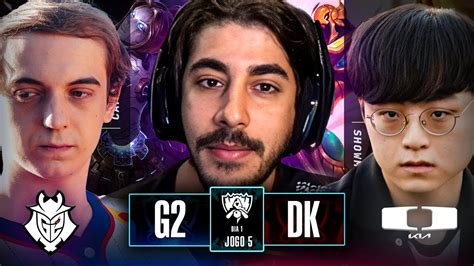 G2 x DK Worlds 2023 Fase Suíça DIA 1 YouTube