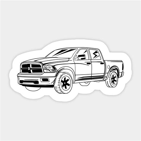 Dodge Ram 4x4 Dodge Trucks Ram Car Drawings Drawing Sketches Pickup