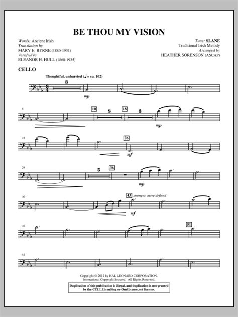 Be Thou My Vision Cello Sheet Music Direct