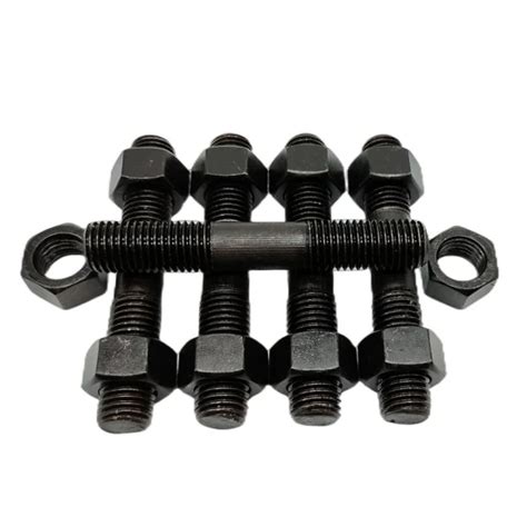 ASME B16 5 ASTM A308 Black Oxide Double Unf Thread End Stud Bolt With