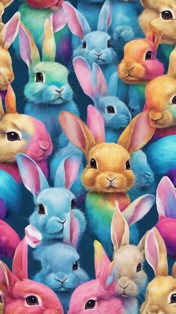 Premium Photo Lgbtqia Background Seamless Pattern Bunny Blue