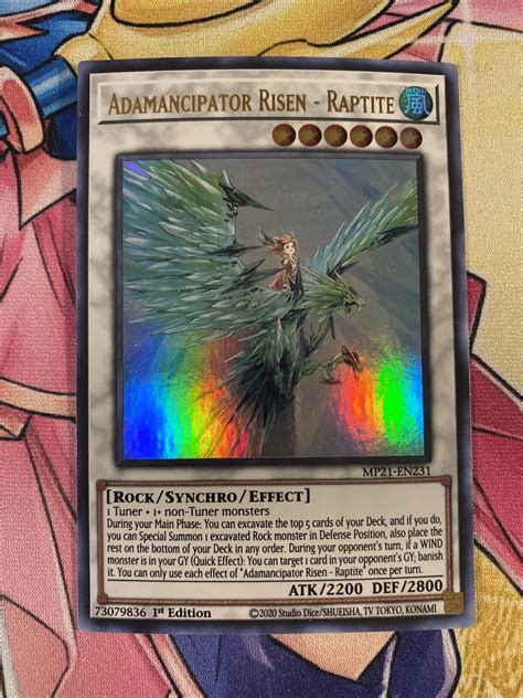 Yugioh Adamancipator Risen Raptite MP21 EN231 Ultra Rare 1st