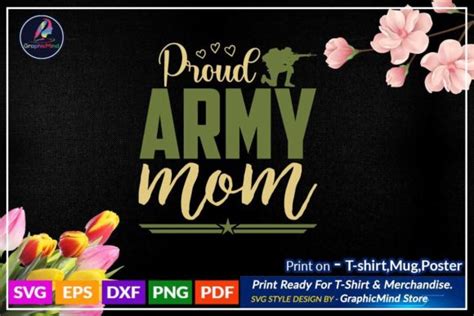 Proud Army Mom Svg Design Graphic By Graphicmind · Creative Fabrica