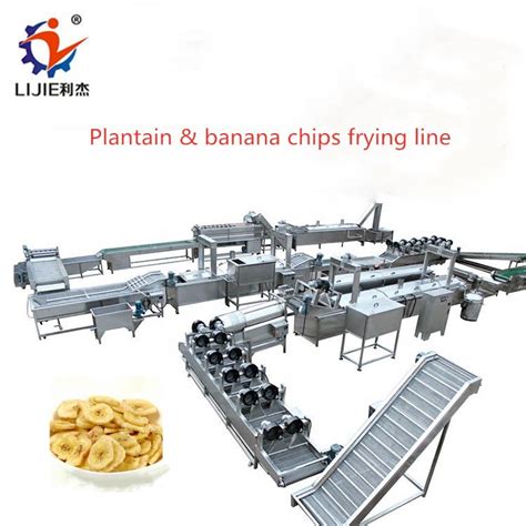 400kg Fully Automatic Plantain Processing Machines Banana Chips Making