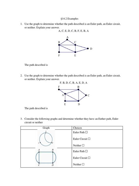 Euler Circuit/Path Examples | PDF | Algorithms | Teaching Mathematics