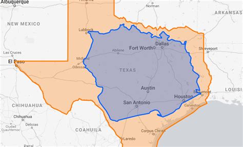 Full Size Texas Map Printable