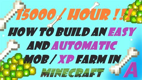 How To Build A Mob Xp Farm In Minecrafeasyfast Minecraft Xp Farm Tutorial Easy Fast No