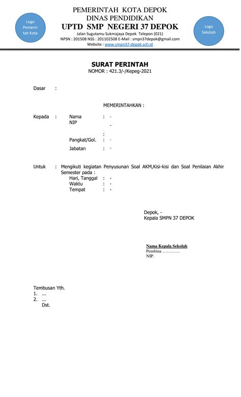 Contoh Sppd Perjalanan Dinas