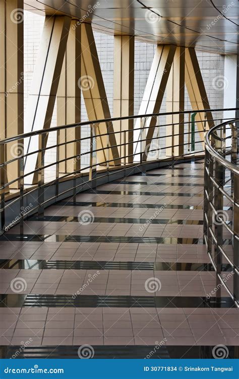 link bridge   buildings stock photo image  glass build