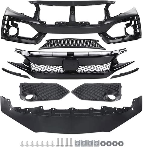 G Plus Front Bumper Cover Glossy Grille Lip Compatible