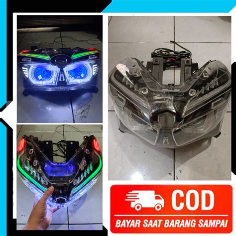 Jual Lampu Depan Vario New 125 150 Th 2018 2023 Paket Lengkap Costum