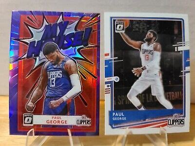 Paul George 2020 21 Donruss Optic My House Purple Prizm Donruss Optic