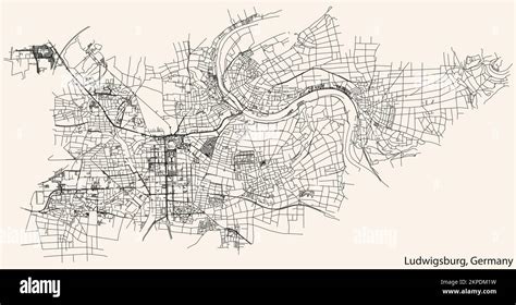 Street Roads Map Of Ludwigsburg Germany Stock Vector Image And Art Alamy