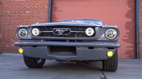 347 Stroker 1966 Ford Mustang Restomod Flaunts Focus RS Stealth Gray