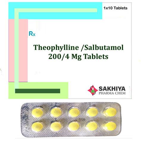 Theophylline Mg Salbutamol Mg Tablets General Medicines At Best