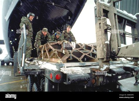 At Tuzla Air Base Bosnia Members Of The 62nd Aerial Port Squadron